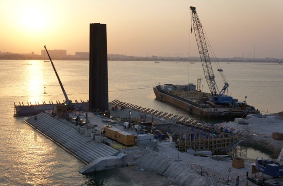 İslami Sanatlar Müzesi Faz-1, Deniz Platformu İnşaatı, Katar